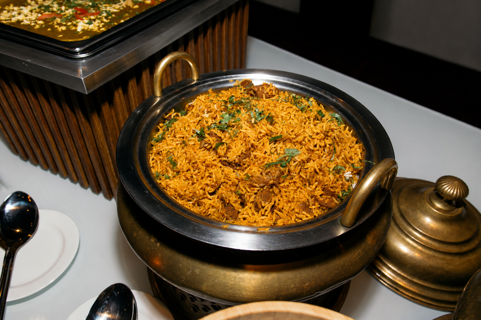 Saffron & Spice catered food and buffet setup
