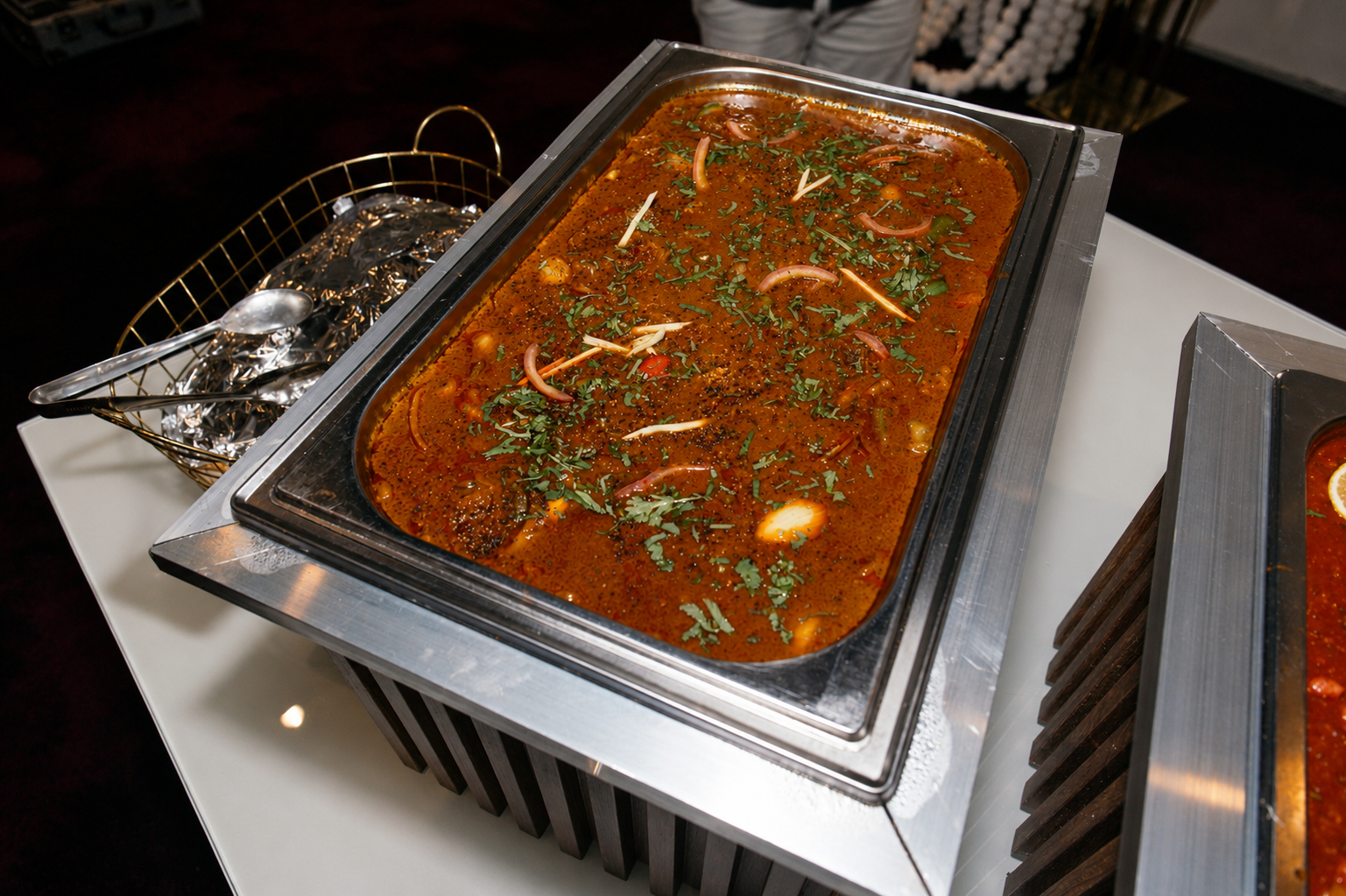 Saffron & Spice catered food and buffet setup