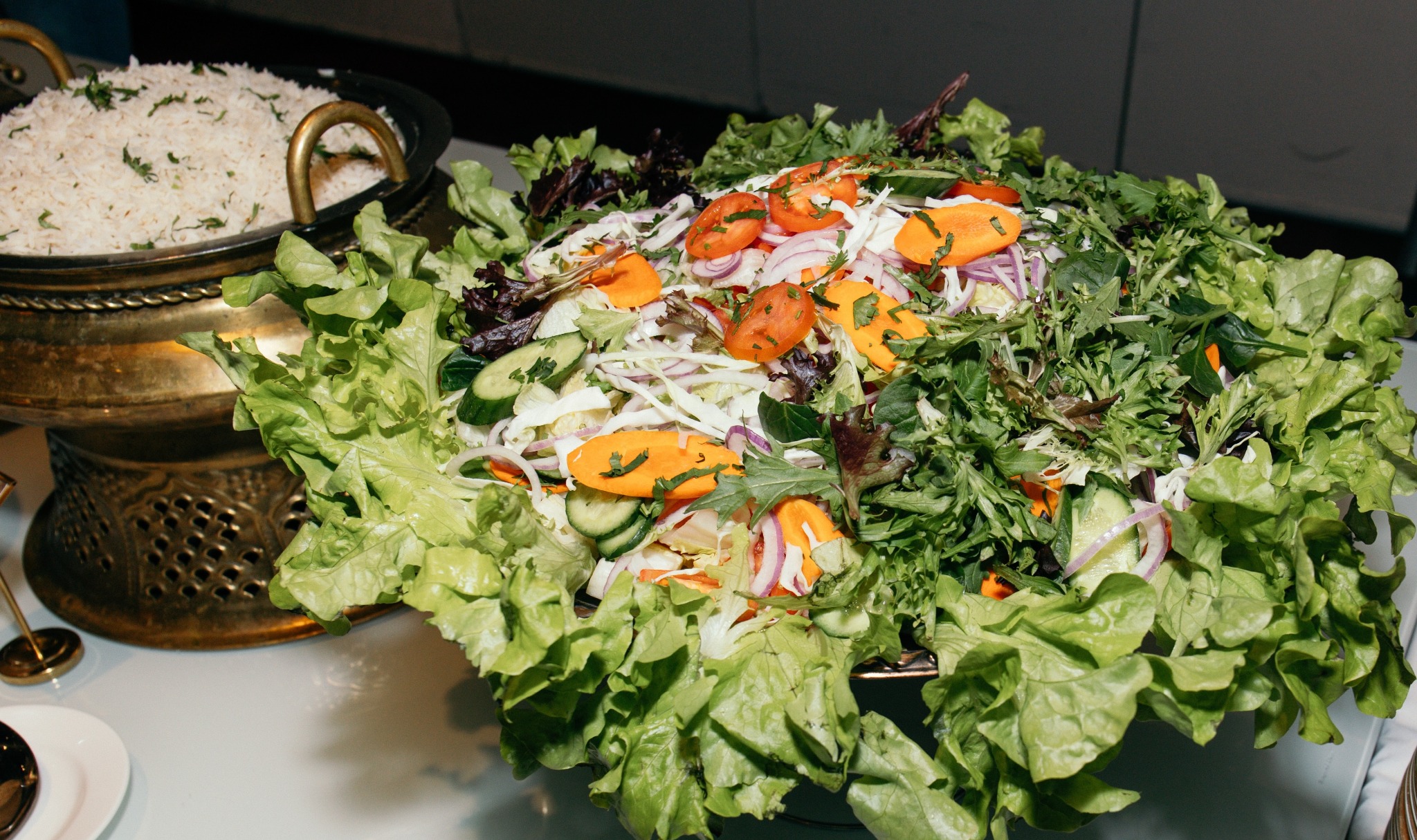 Saffron & Spice catered food and buffet setup