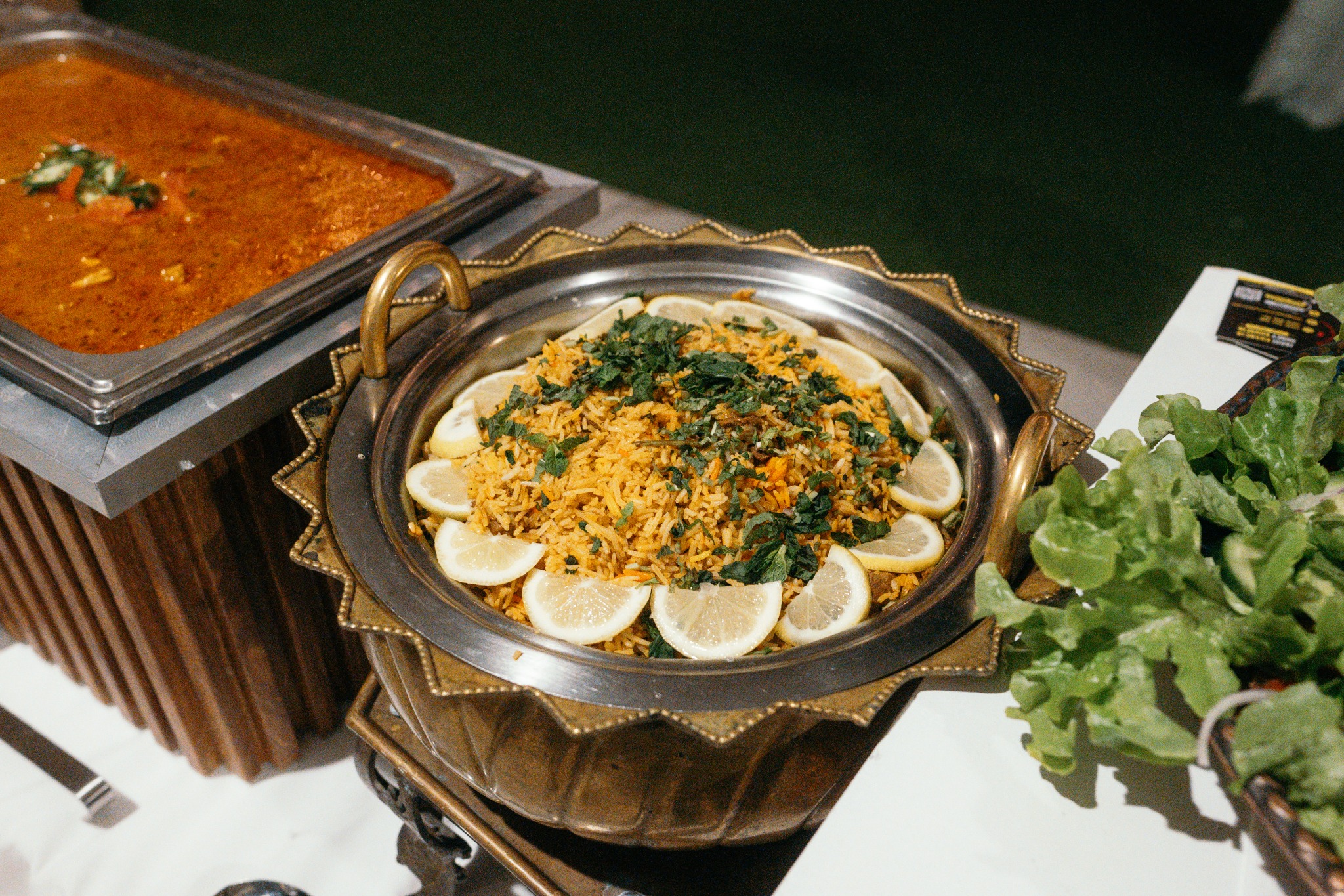 Saffron & Spice catered food and buffet setup